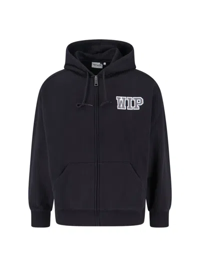 Carhartt Hooded Sweatshirt Featuring Front Pockets In Black