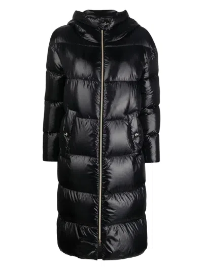 Herno Black Feather Down Coat In Black