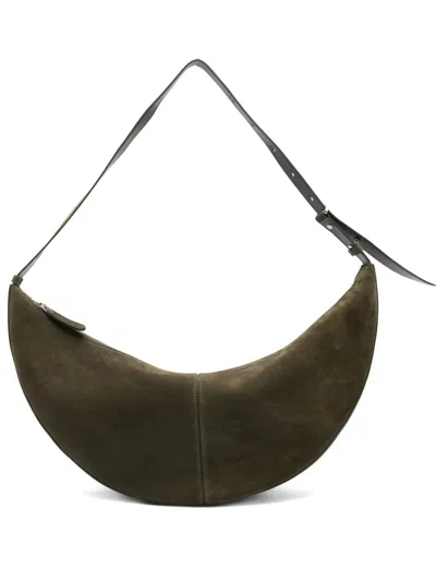 Proenza Schouler Hobo Slide Bag In Soft Suede In Green