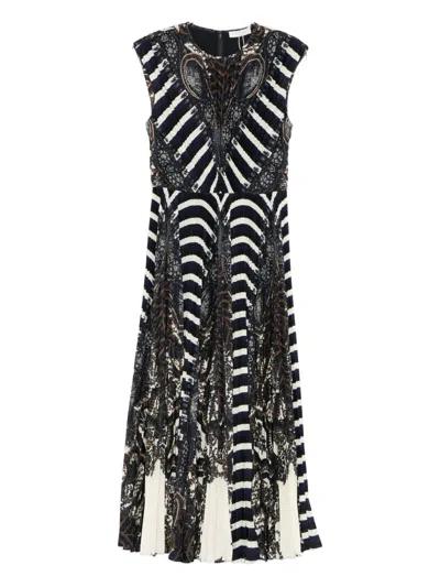 Ulla Johnson Violeta Pleated Sleeveless Midi Dress In Eclipse In Black