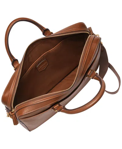 Fossil Men's Asher Leather Briefcase In Brown