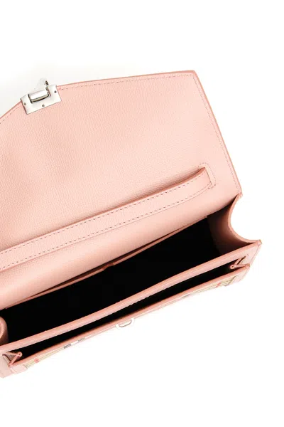 Burberry Small Checked Diagonal Backpack In Brown