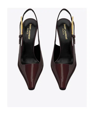Saint Laurent Lee Embellished Patent-leather Slingback Pumps In Animal Print