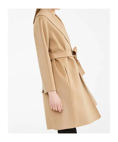 Max Mara Long-sleeved Coat In Neutral