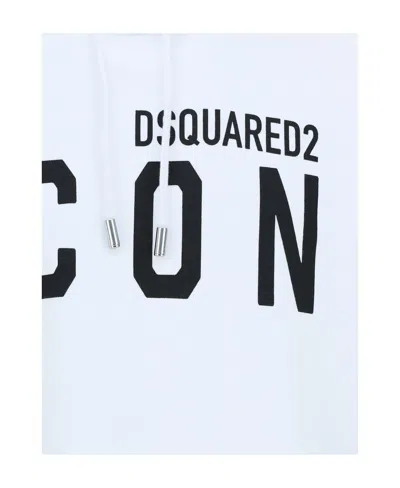 Dsquared2 Icon Hooded Drawstring Sweatshirt In Multi