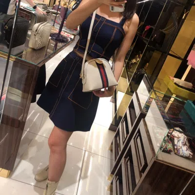 Gucci Ophidia Small Shoulder Bag In White