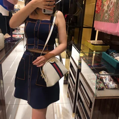 Gucci Ophidia Small Shoulder Bag In White