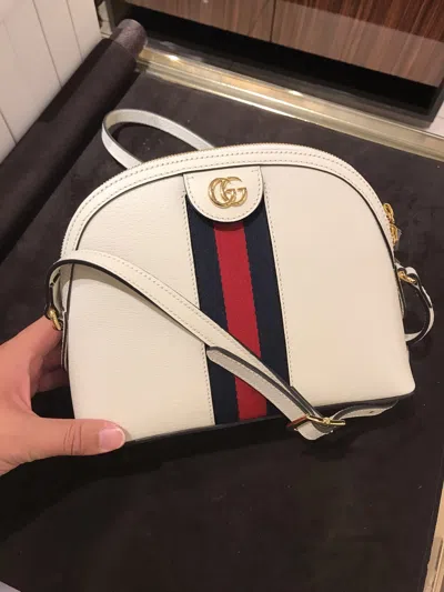 Gucci Ophidia Small Shoulder Bag In White