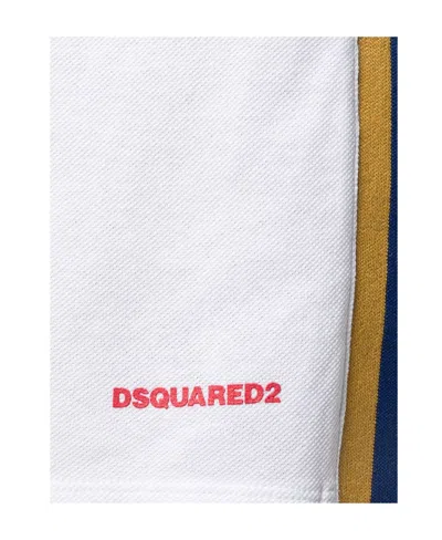 Dsquared2 Side Stripe Logo Shorts In White
