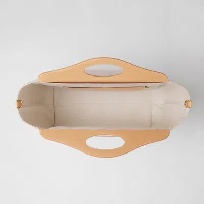 Burberry Grey Lambskin Soft Pocket Medium Tote In Neutral