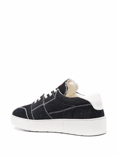 Ami Alexandre Mattiussi Ami De Coeur Low-top Sneakers In Black