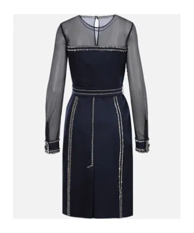 Prada Long-sleeved Dress In Black