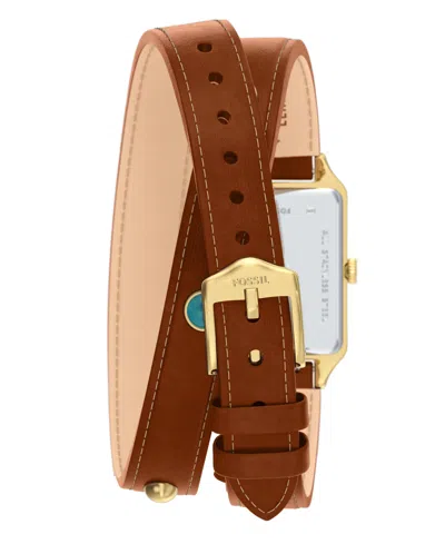 Fossil Women's Raquel Three-hand Date Brown Leather Watch In Brown
