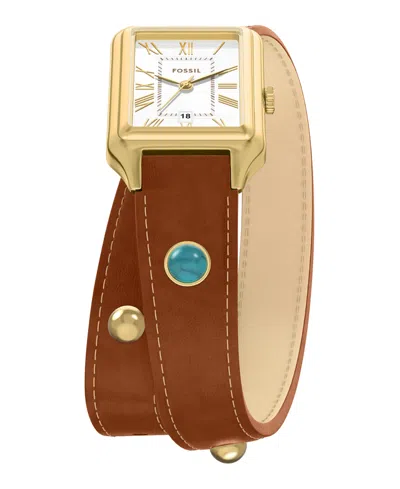 Fossil Women's Raquel Three-hand Date Brown Leather Watch In Brown
