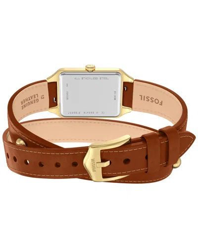 Fossil Women's Raquel Three-hand Date Brown Leather Watch In Brown
