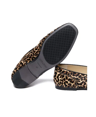 Jimmy Choo Pattern Loafers In Black