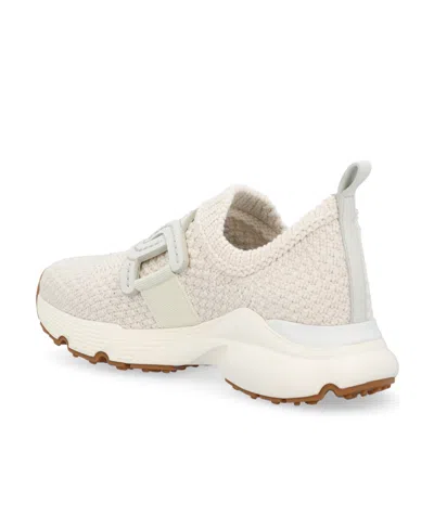 Tod's Chain Link Embellished Sneakers In White