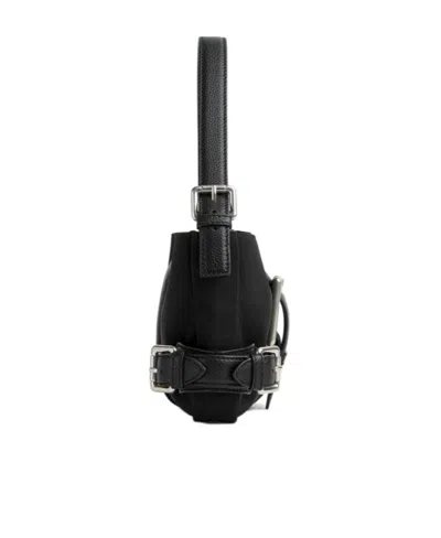 Bottega Veneta Buckled Shoulder Bag In Black