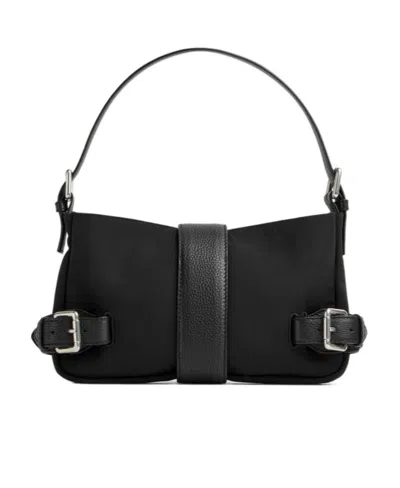 Bottega Veneta Buckled Shoulder Bag In Black