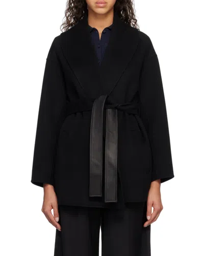 Mackage Lace Up A Short Coat In Black