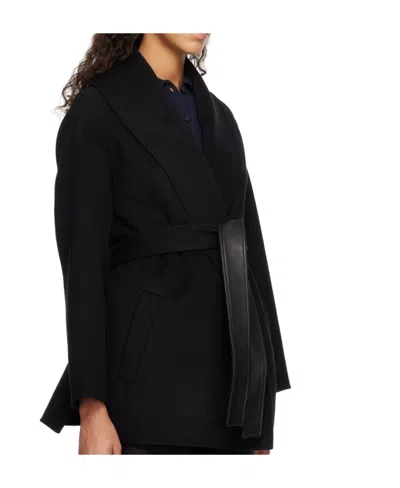 Mackage Lace Up A Short Coat In Black