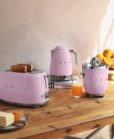 Smeg Retro-style Electric Citrus Juicer In Pink