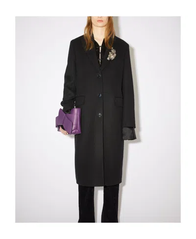 Acne Studios Single Breasted Coat In Black