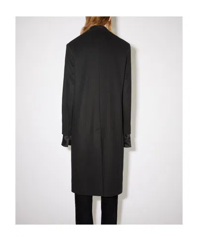 Acne Studios Single Breasted Coat In Black