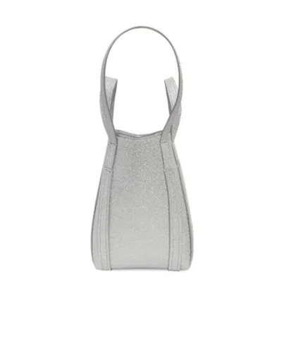 Balenciaga Borsa Tote A Tracolla Everyday Xs North-south In Tessuto Scintillante Da Donna In Argento In Gray