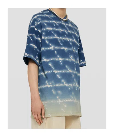 Jil Sander Gradient Effect Crewneck T-shirt In Multi