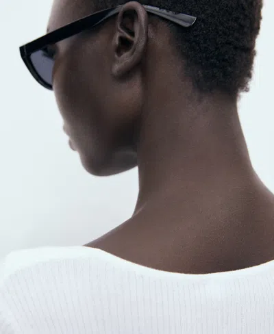 Mango Sweater White In White