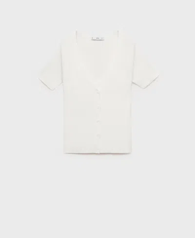 Mango Sweater White In White