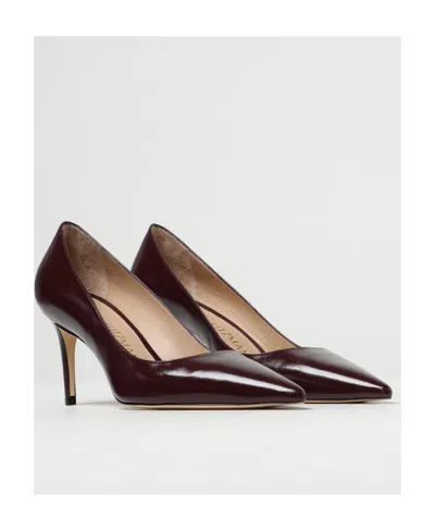 Stuart Weitzman Pointed-toe 75mm Leather Pumps In Black