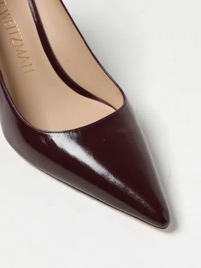 Stuart Weitzman Pointed-toe 75mm Leather Pumps In Black