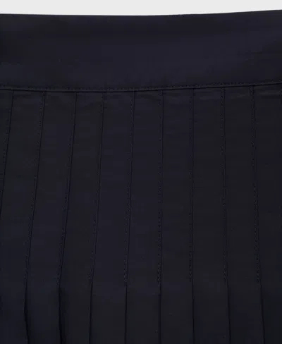 Mango Pleated Midi Skirt Dark Navy In Blue