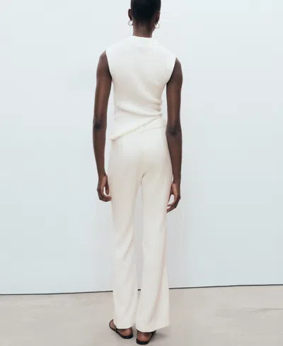 Mango Women's Straight-fit Long Pants In White
