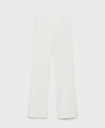Mango Women's Straight-fit Long Pants In White