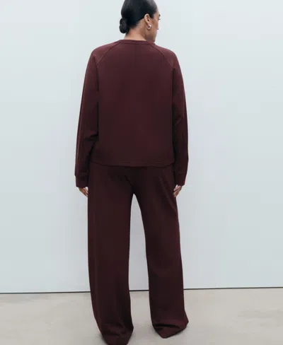 Mango Jogger Pants With Elastic Waist In Purple