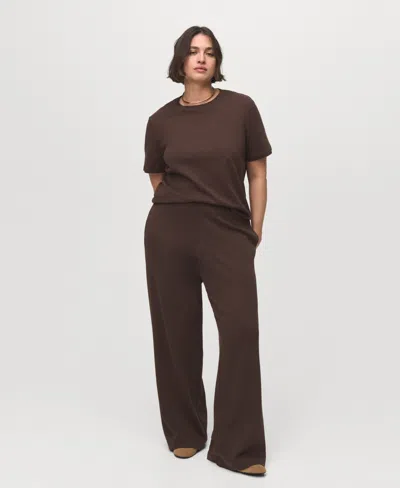 Mango Women's Straight-fit Cotton Pants In Brown