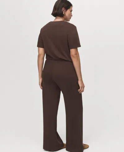 Mango Women's Straight-fit Cotton Pants In Brown
