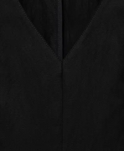 Mango Lyocell Peplum Top In Black