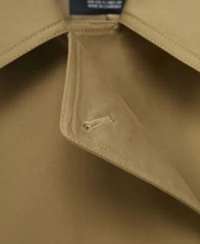 Mango Women's Long Double-breasted Trench Coat In Green