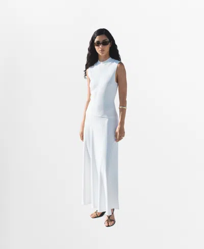 Mango Robe Longue Combinée Blanc - Femme - Xxl -  In White