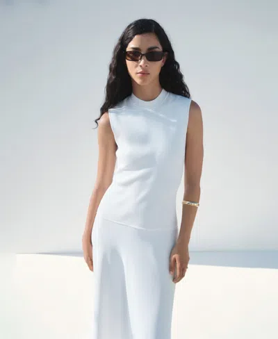 Mango Robe Longue Combinée Blanc - Femme - Xxl -  In White