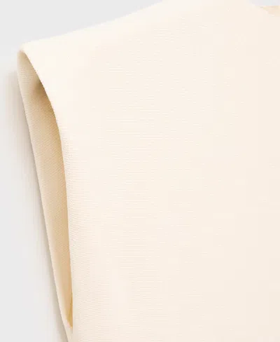 Mango High Neck Cap Sleeve Compact Knit Ini Dress In Multi