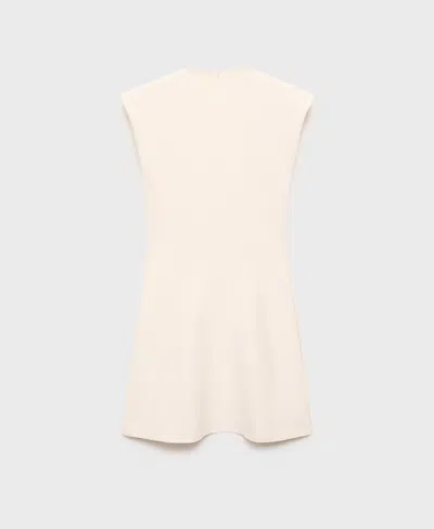 Mango High Neck Cap Sleeve Compact Knit Ini Dress In Multi