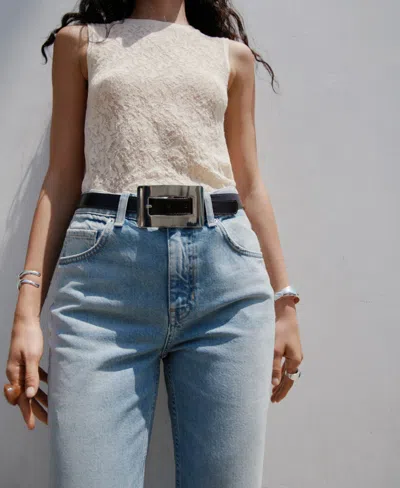 Mango Women's Mid-rise Flared Jeans In Blue