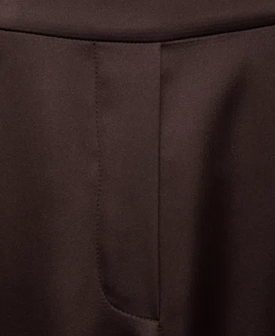 Mango Women's Contrast Stripe Straight Pants In Brown