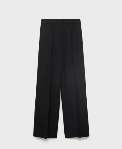 Mango Women's Straight Mid-rise Suit Pants In Black