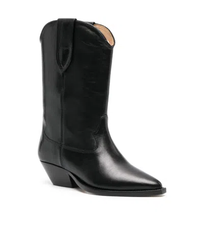 Isabel Marant 60mm Luliette Leather Ankle Boots In Black